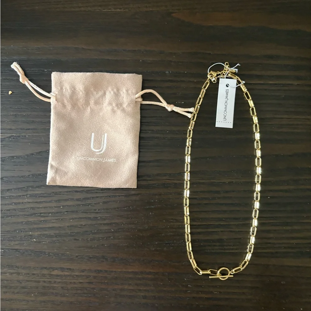 NEW Uncommon James Gold Staple Chain Necklace. - Picture 3 of 4